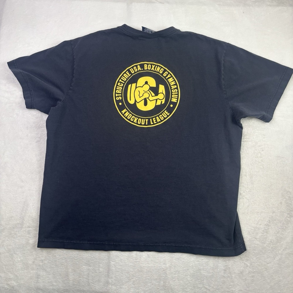 VTG Structure USA Boxing Gymnasium Blue Short Sleeve Graphic Shirt Men's XL
